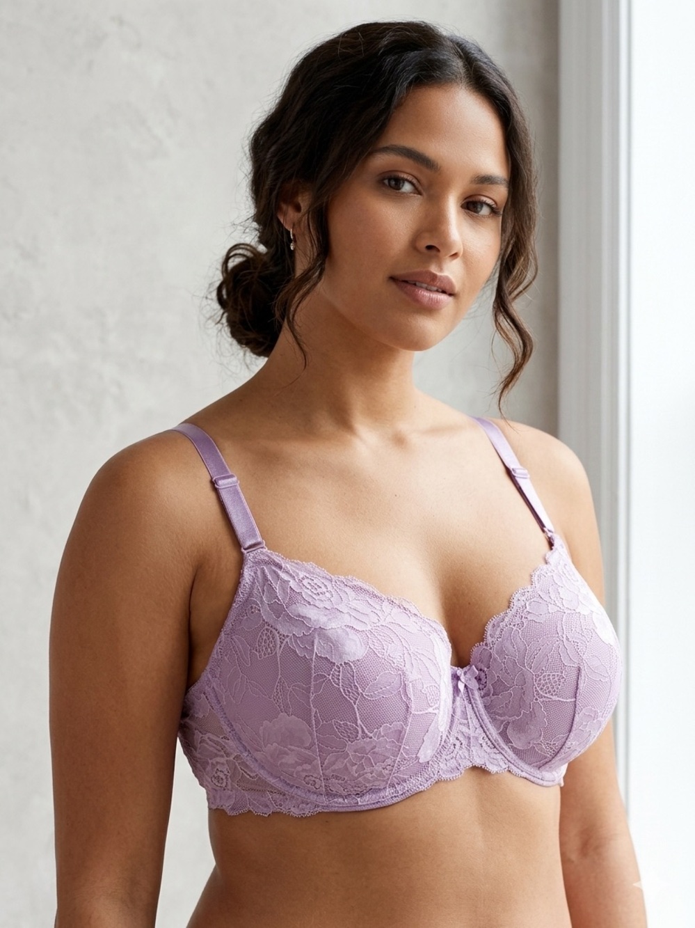 Torrid Curve lavender purple lace adjustable bra size 44C